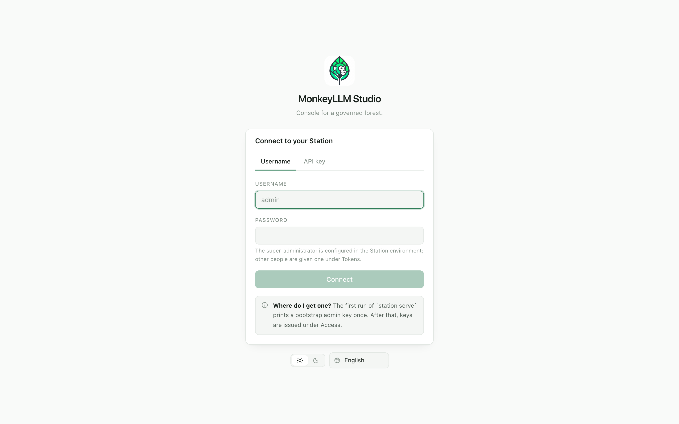The sign-in gate in front of a self-hosted forest